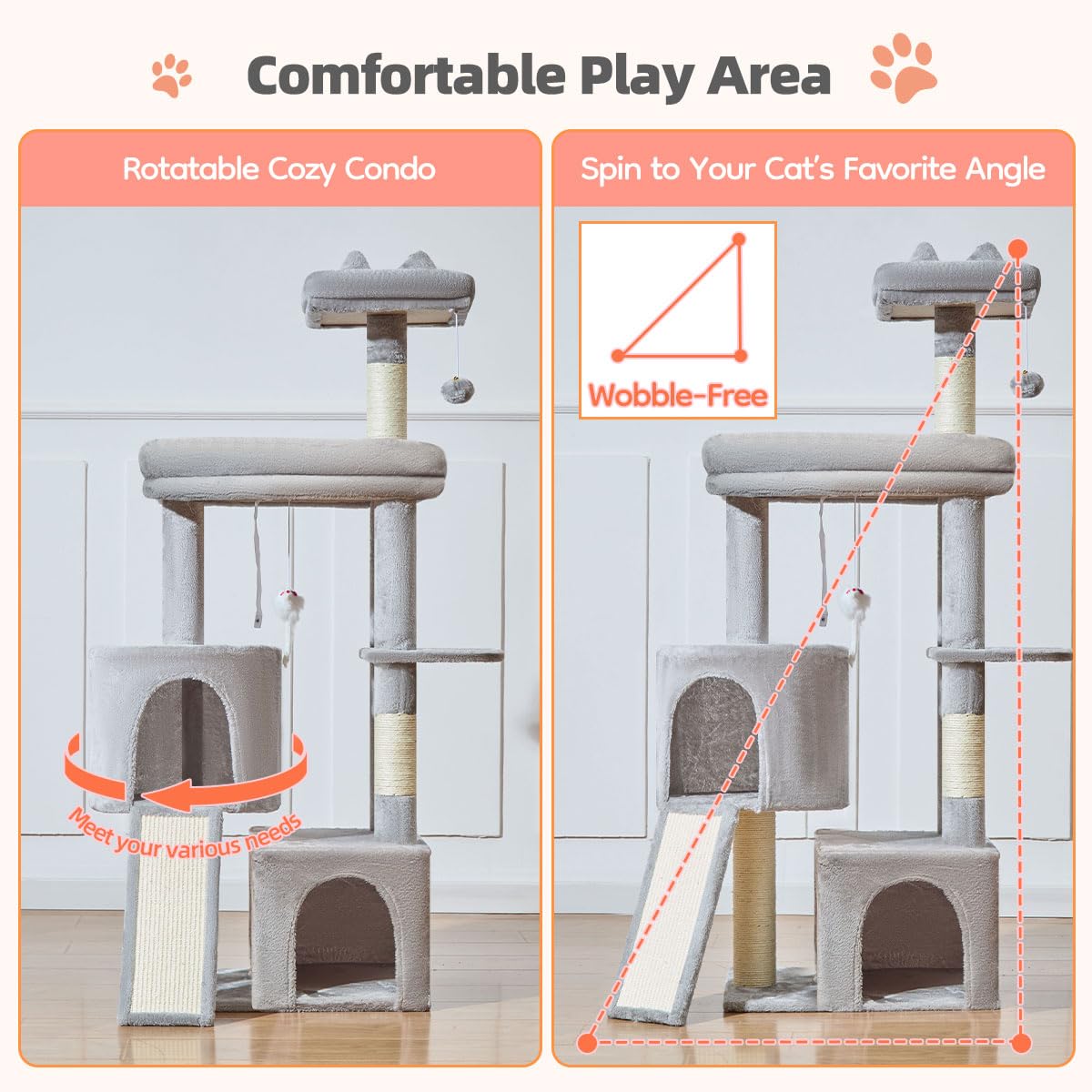 Taoqimiao cat tree base house, stable resting area for cats