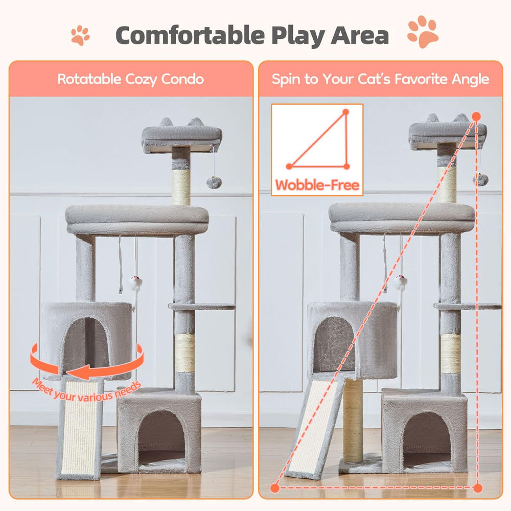 Taoqimiao cat tree base house, stable resting area for cats