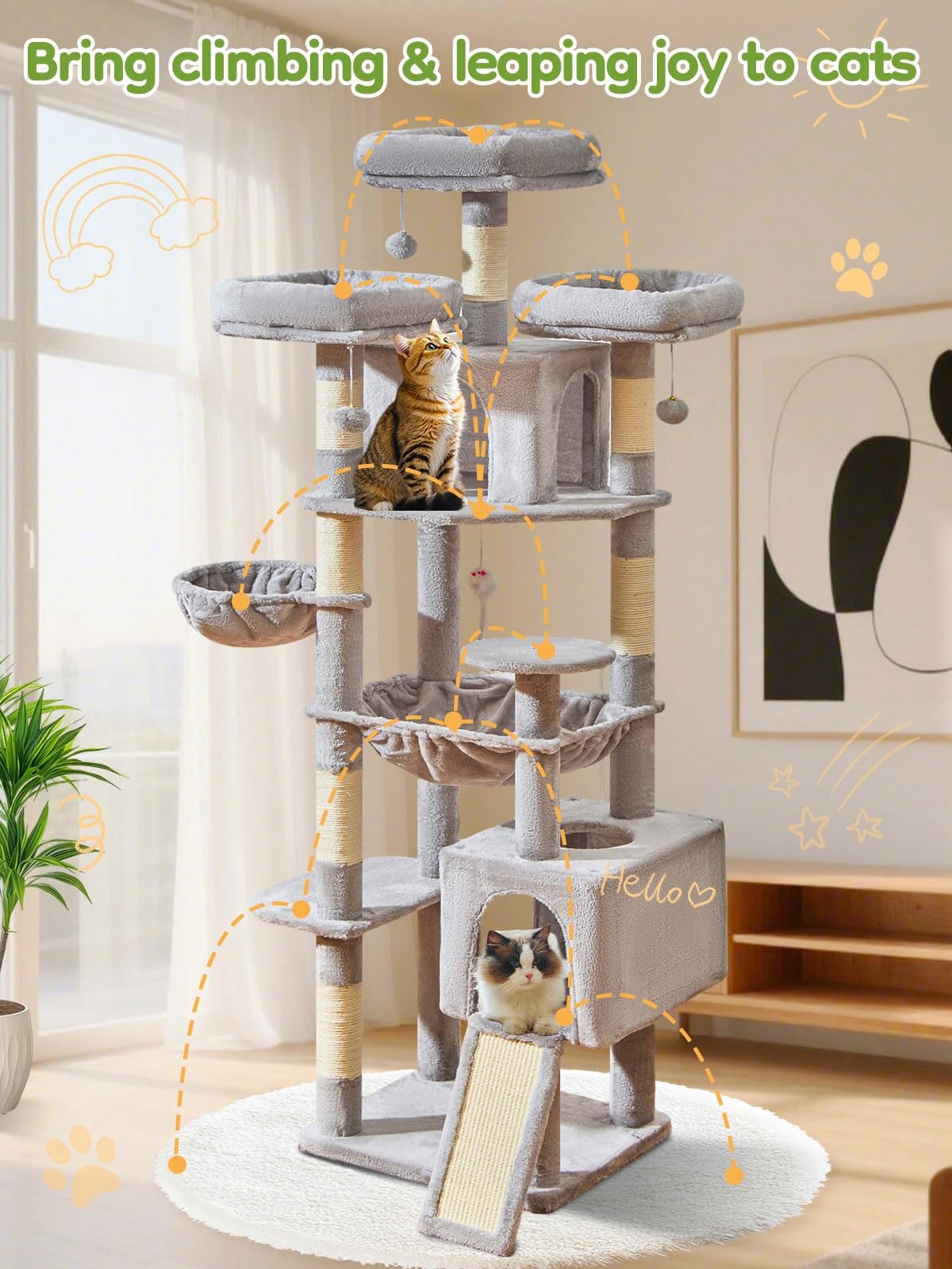 Taoqimiao eco friendly materials used in cat tree construction