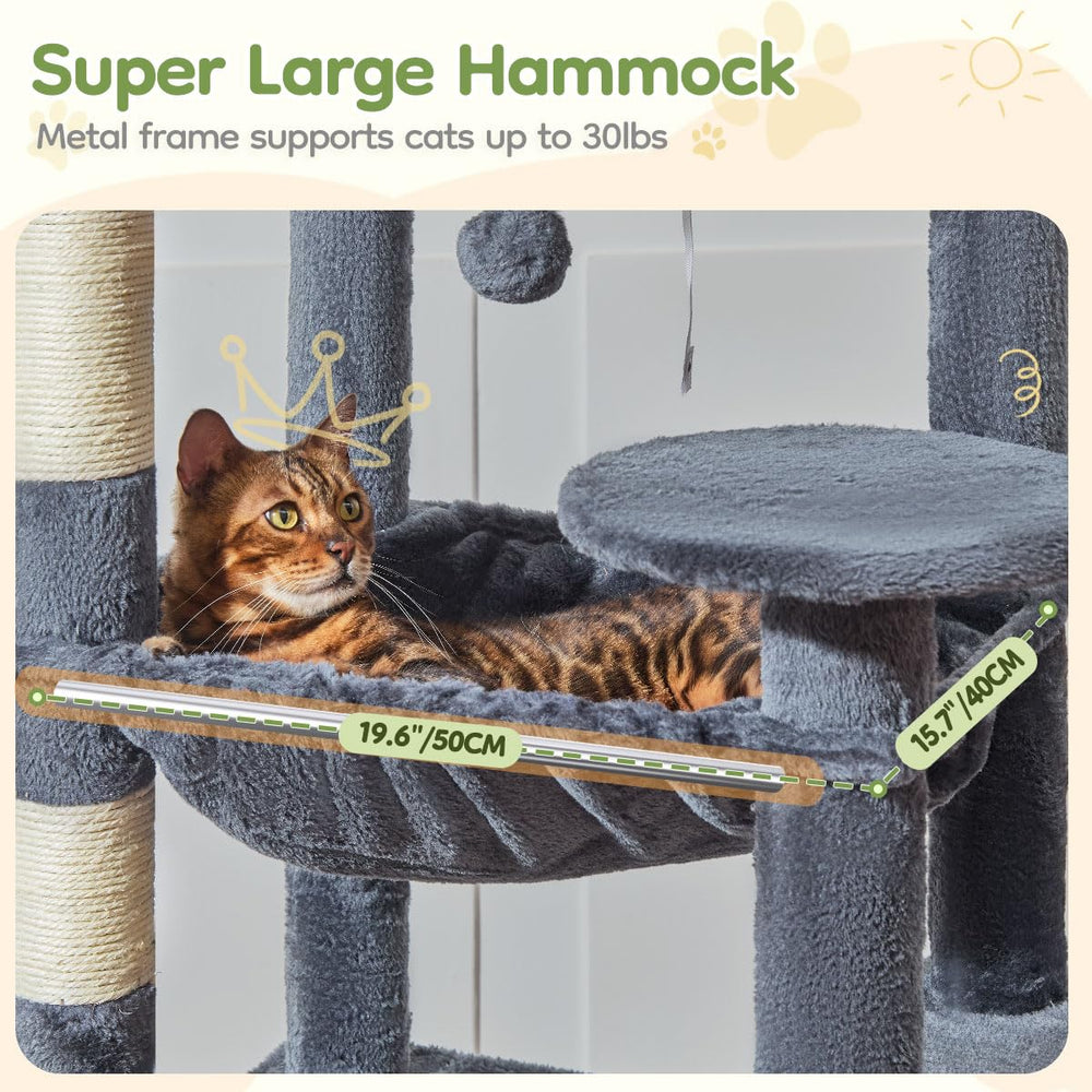Taoqimiao hanging basket adds another cozy retreat for curling up.