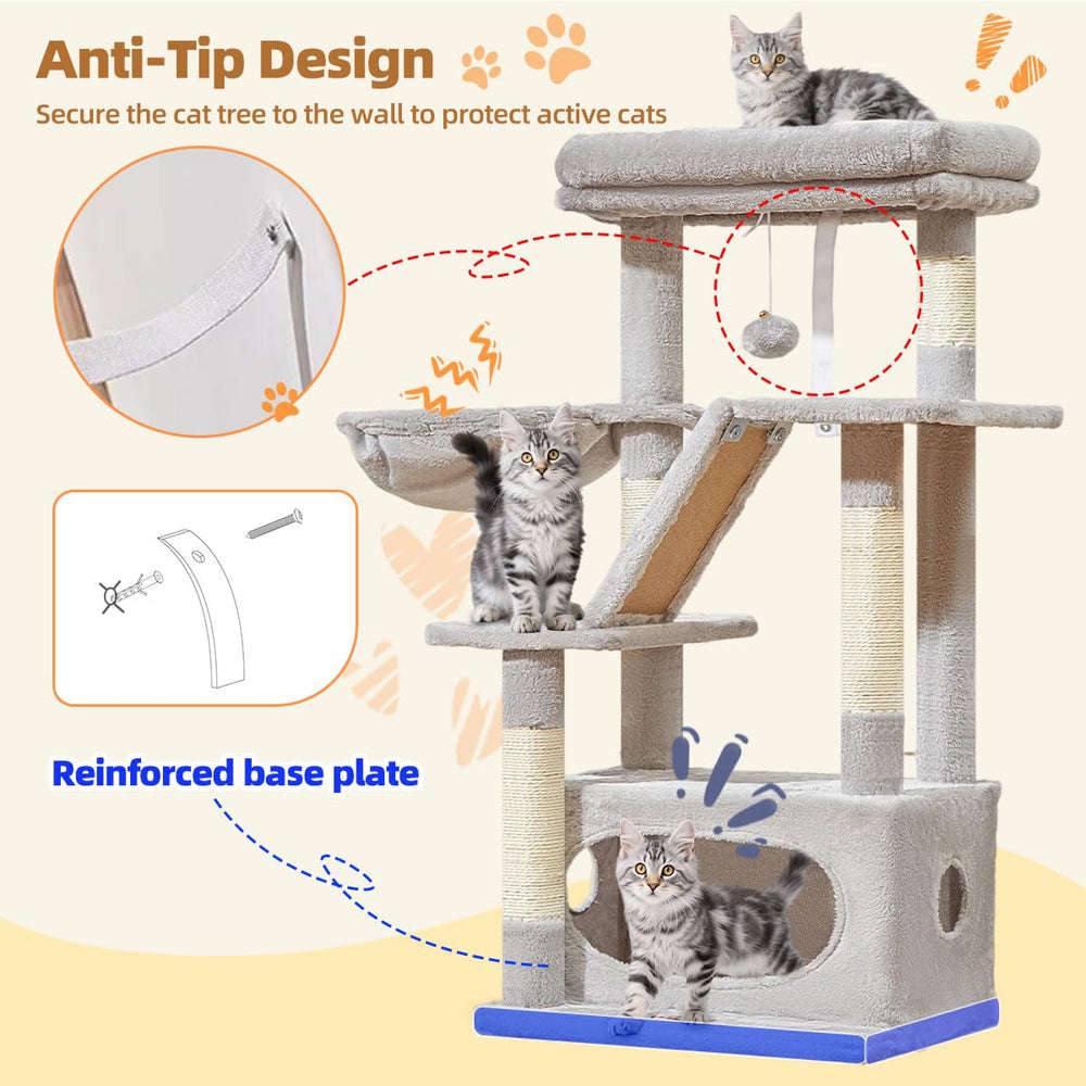 Taoqimiao durable plush cover surrounds a multi-level habitat