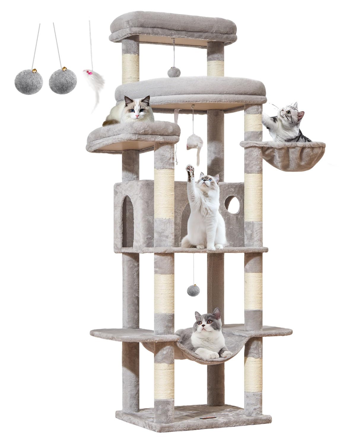 Taoqimiao light gray cat tree complements modern interiors
