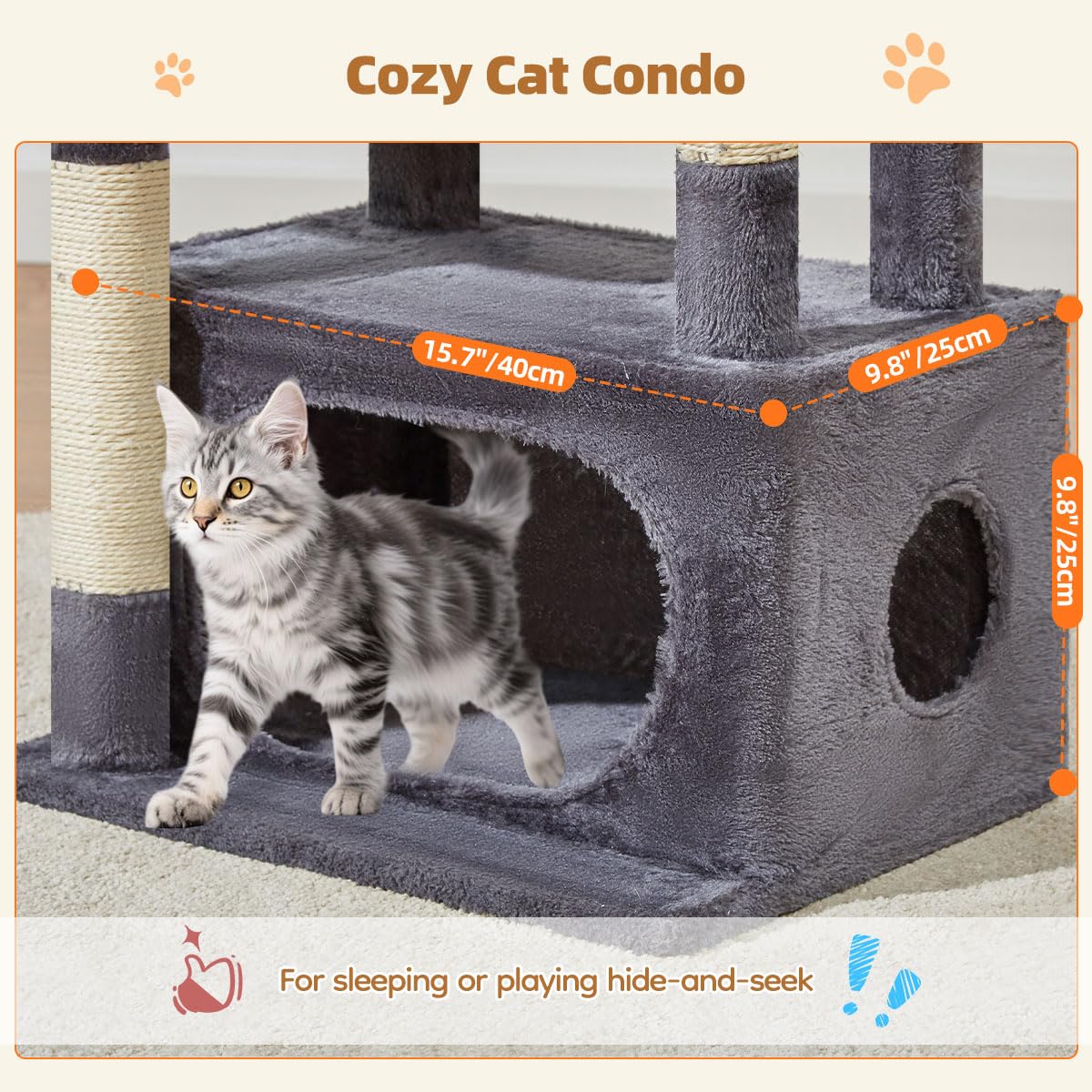 Taoqimiao plush cat apartment emphasizes cozy resting space for kittens.
