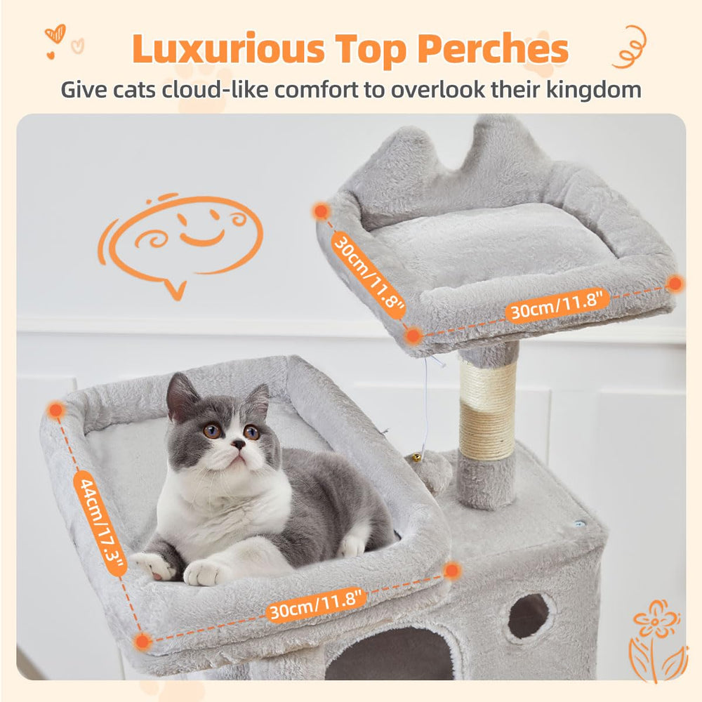Taoqimiao cat tree scratch board with bells engages play and scratching