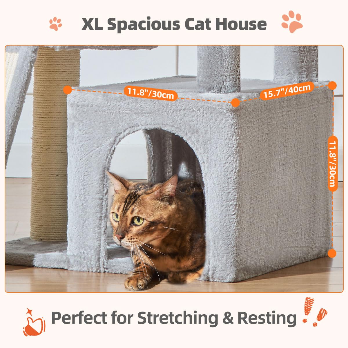 Taoqimiao cat tree thick sisal post 7 cm, durable scratching surface