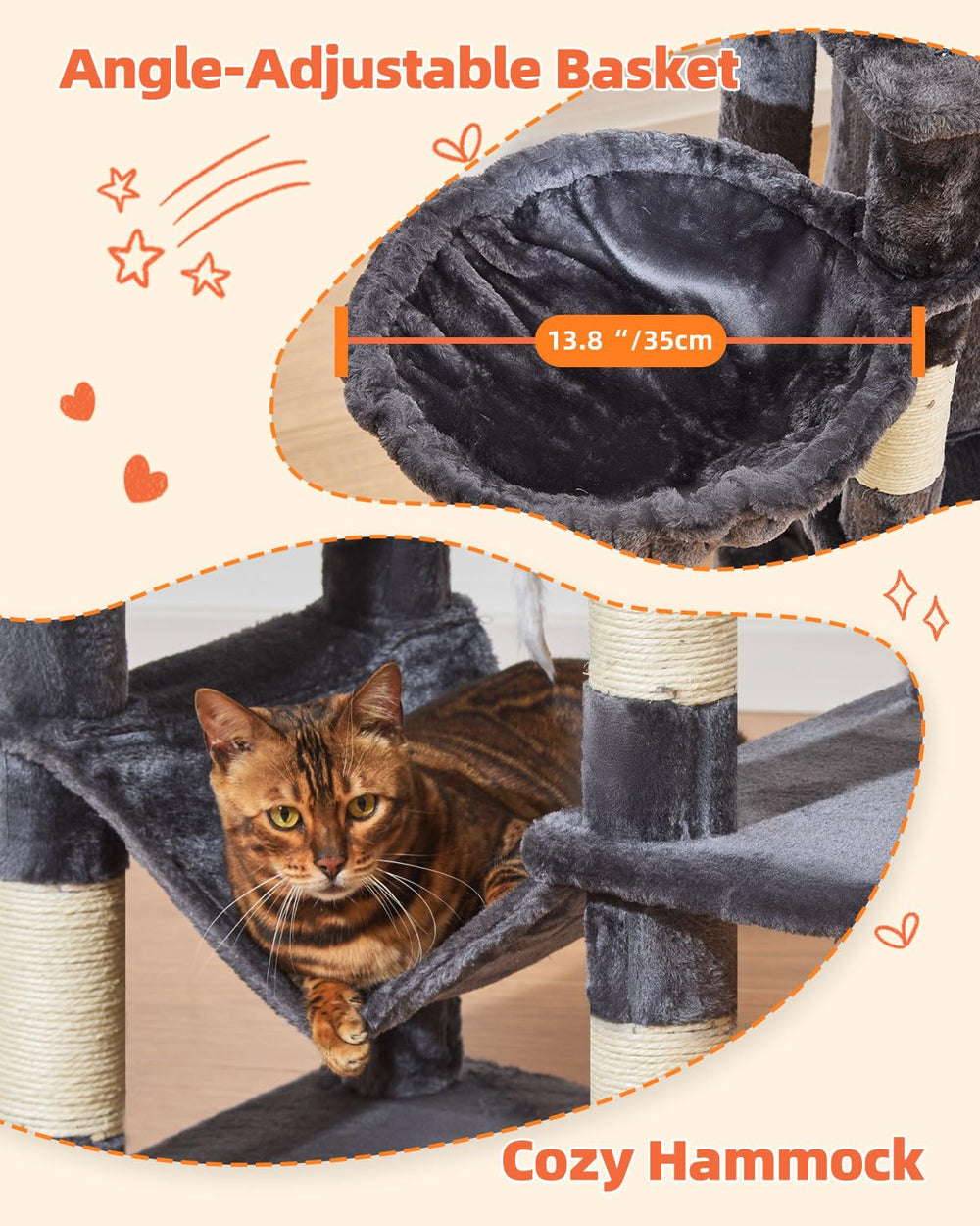 Taoqimiao top perches give elevated views and comfy naps
