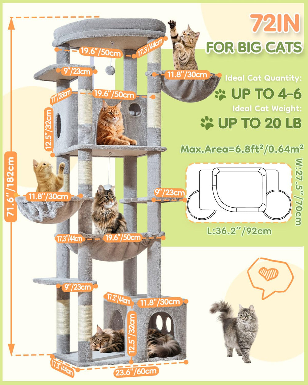 Taoqimiao double-cat condos provide a private space for large cats.