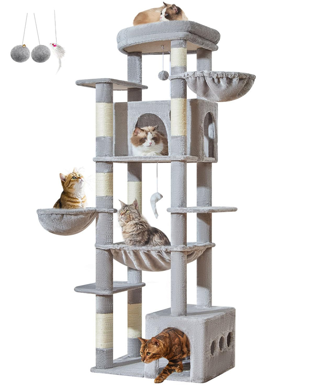 Taoqimiao included hanging toys for playful activity during rest.