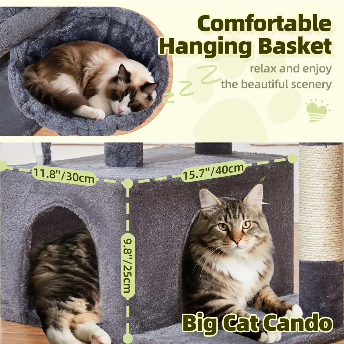 Taoqimiao MS043G top lookout platform invites cats to observe from above.