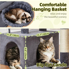 Taoqimiao MS043G top lookout platform invites cats to observe from above.