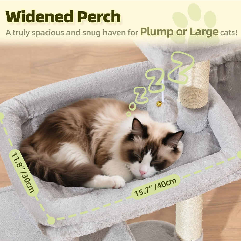 Taoqimiao MS043W cat tree large platform offers ample lounging space