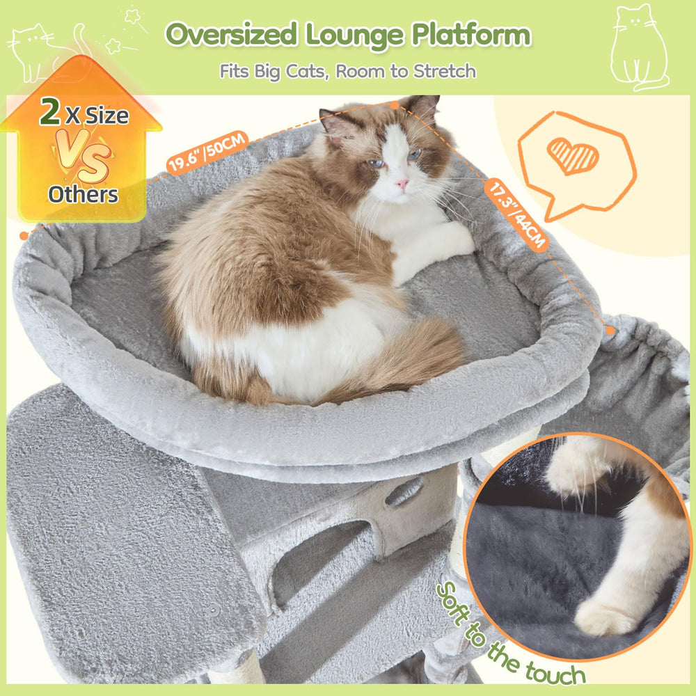 Taoqimiao thickened base delivers stability during multi-cat play sessions.