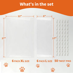 Tapesky clear sofa protector sheet 17x6 guards armrests from claws with concealment