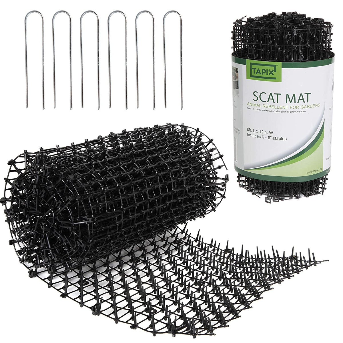 Tapix Cat Scat Mat 8ft full view for perimeter deterrence and easy setup.