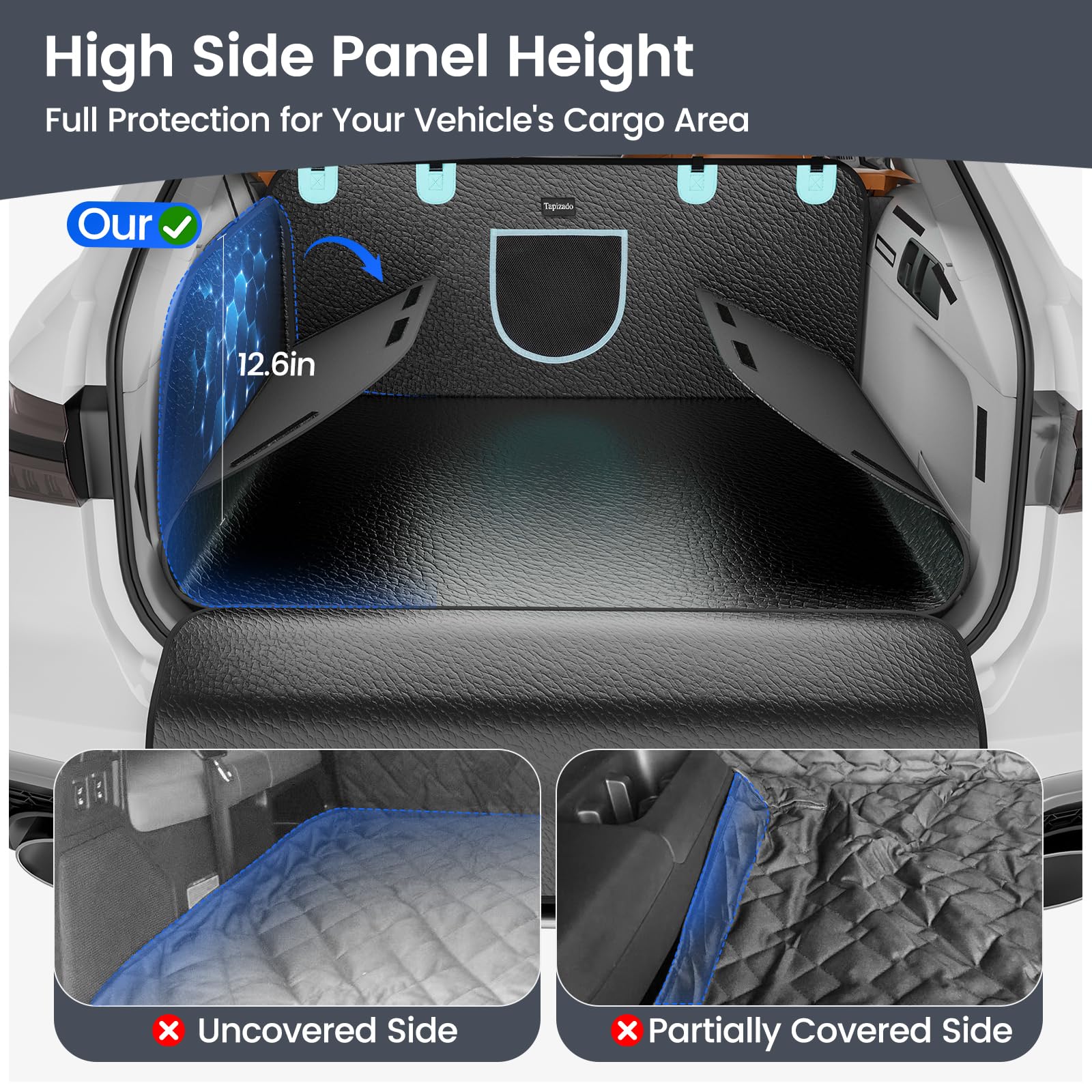 Tapizado universal-fit liner works with SUVs, vans, and crossovers.