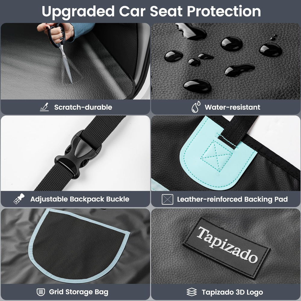 Tapizado dog trunk cover with suction cups and Velcro for secure setup.