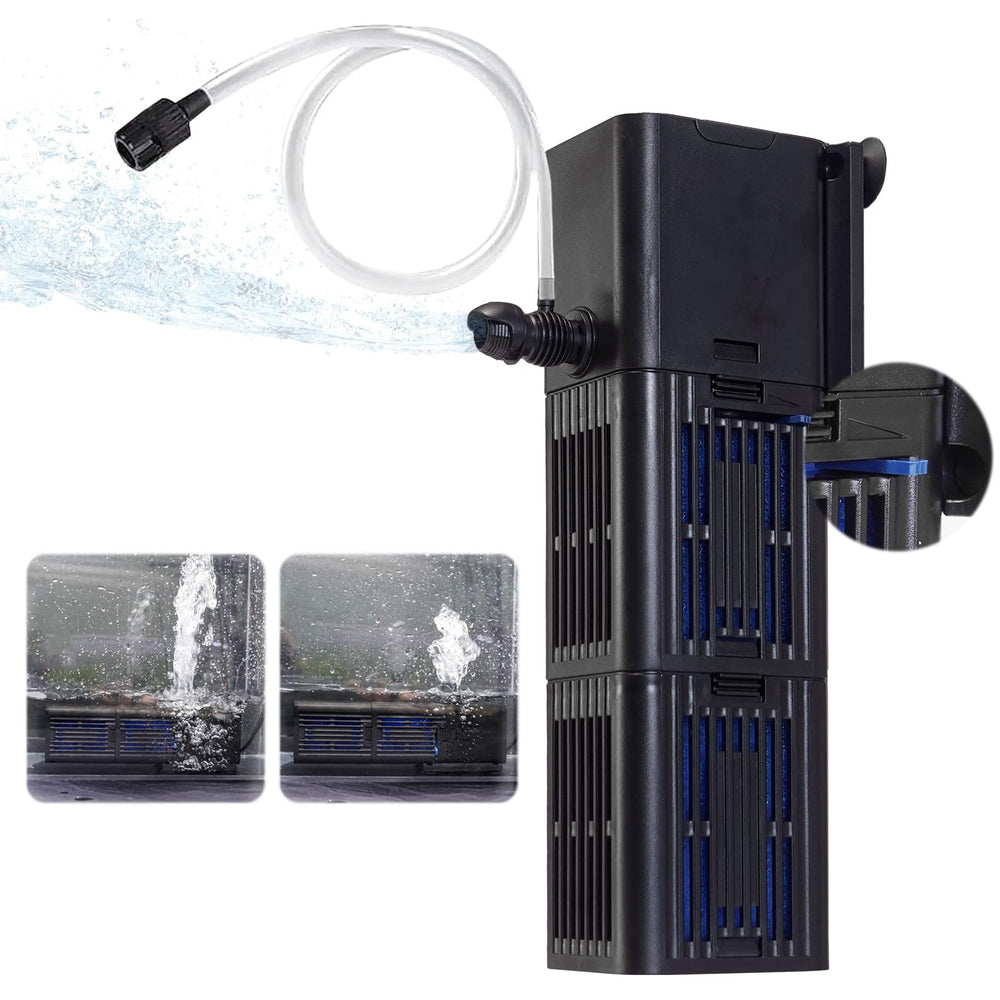 TARARIUM aquarium filter with adjustable flow for 55-200 gallon tanks improves circulation