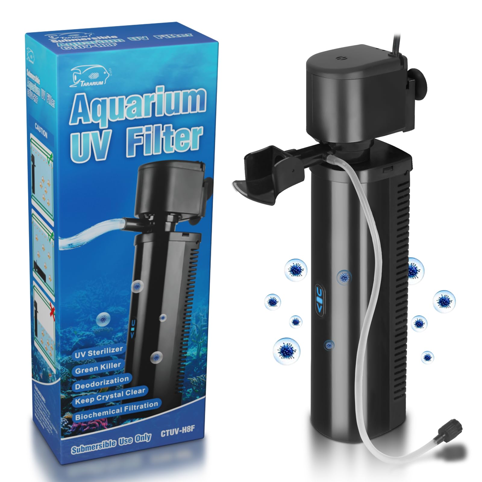 Tararium filter reduces odors while keeping tank water clear