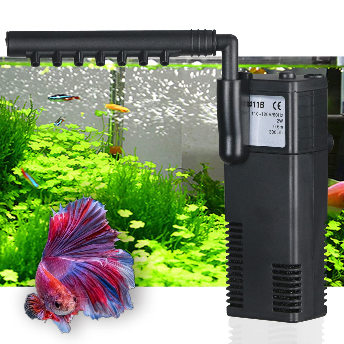 TARARIUM aquarium filter for small betta tanks keeps water clear and supports healthy swimming