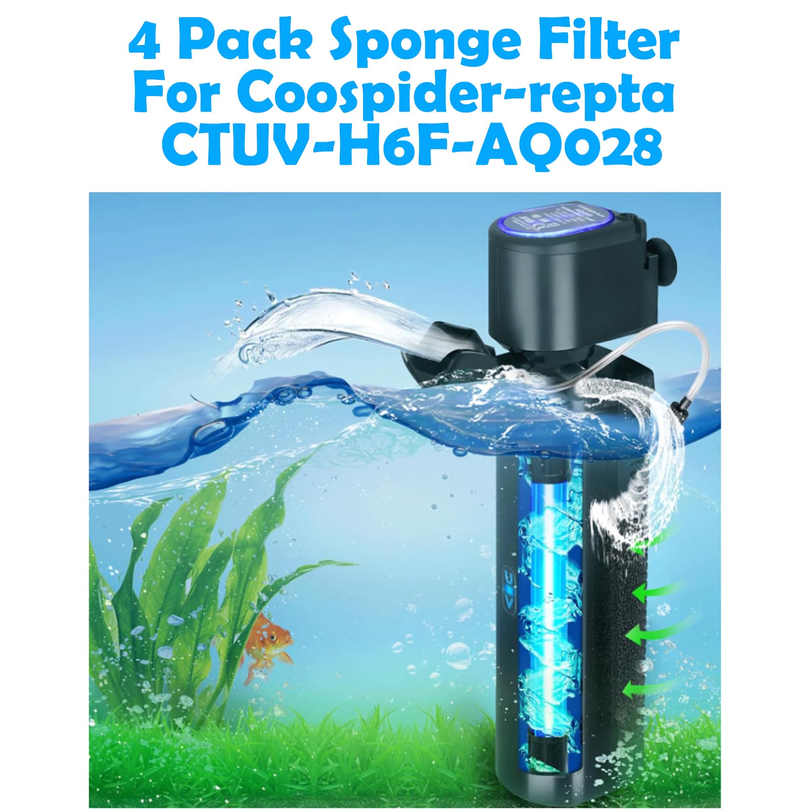 Tararium aquarium filter sponge in use illustrates ongoing filtration support