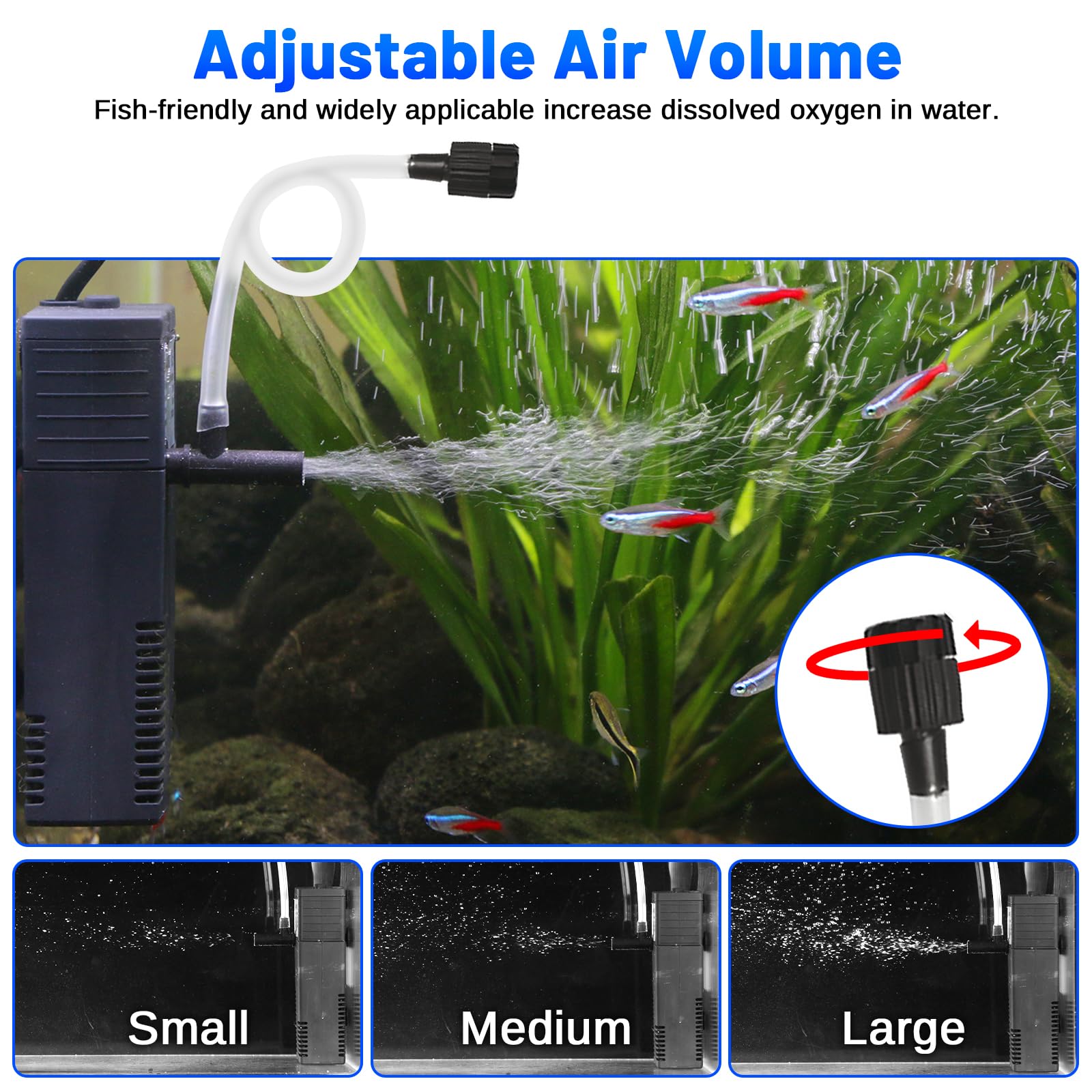 TARARIUM easy-clean filter design with visible impeller supports quick maintenance