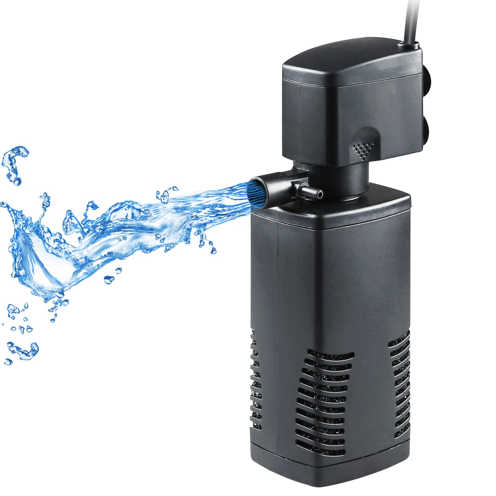 TARARIUM fish tank filter setup for 15-40 gallon tanks improves water clarity.
