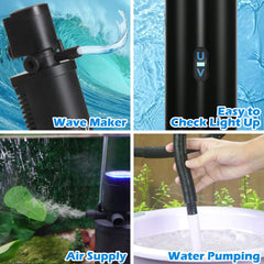 TARARIUM separate switches for pump and light enable flexible tank setup