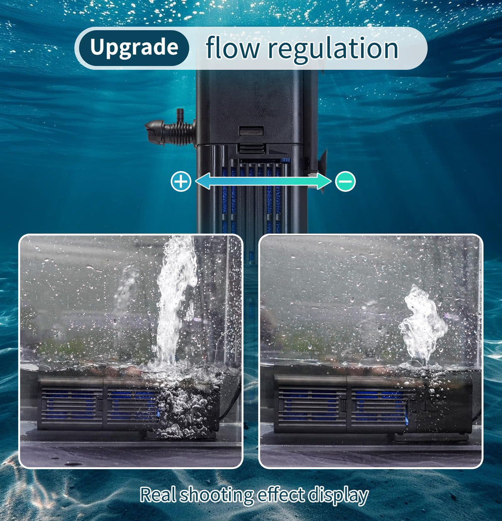 TARARIUM submersible internal pump for flexible placement in any aquarium