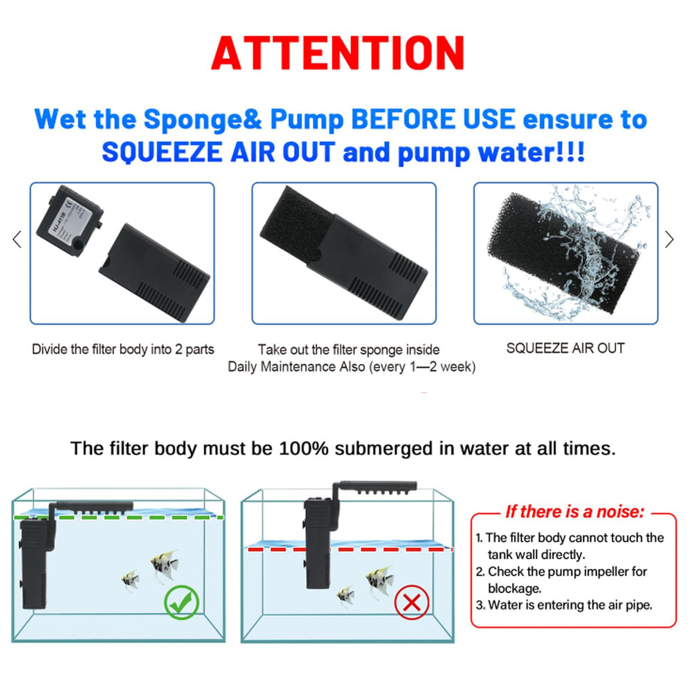 TARARIUM filter suitable for both betta and turtle tanks in freshwater or saltwater