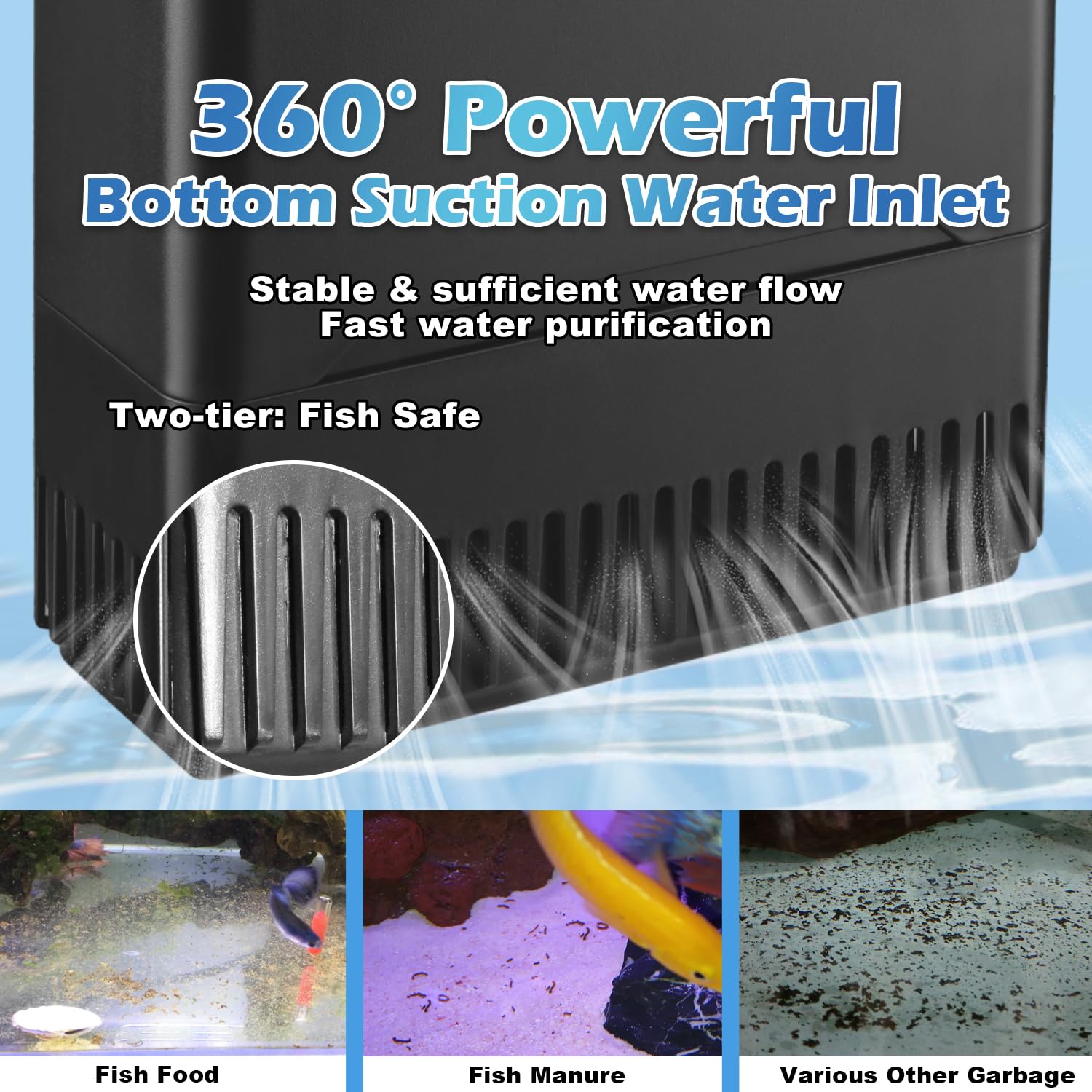 TARARIUM turtle filter adjustable flow for different setups