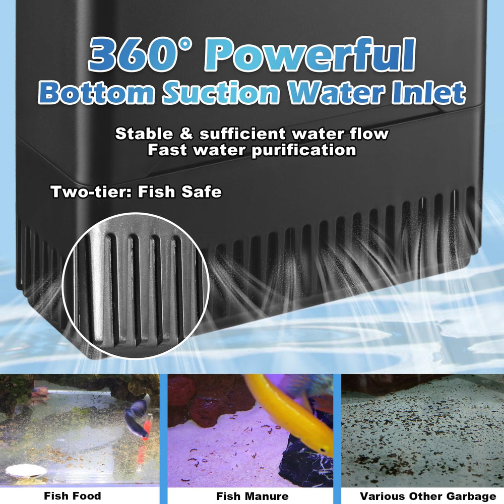 TARARIUM turtle filter adjustable flow for different setups