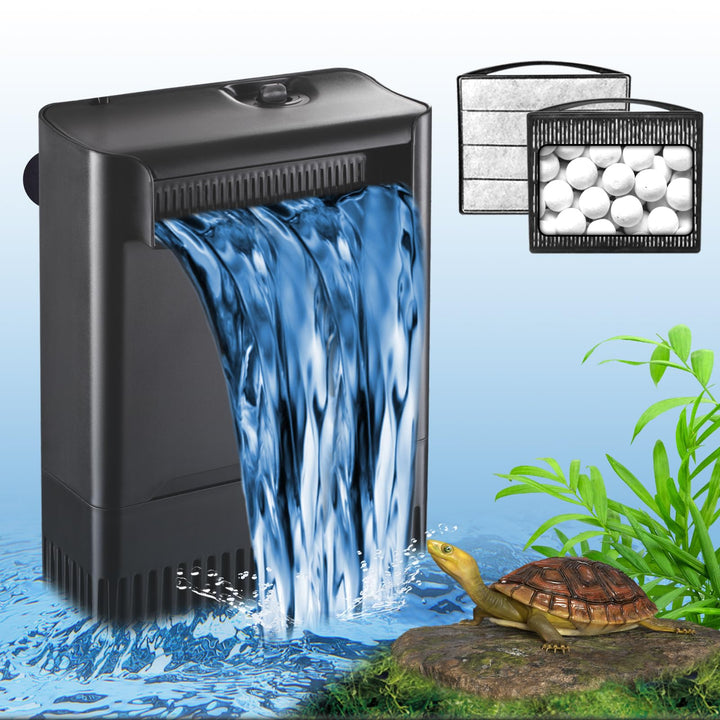 Tararium Turtle Tank Filter top view - compact internal design for versatile tanks.