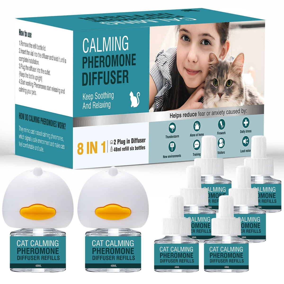 Taraxa Cat Calming Diffuser plugged in in a living room for a serene cat space