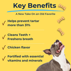 Tartar Shield chicken-flavored biscuits in bowl for daily dental care