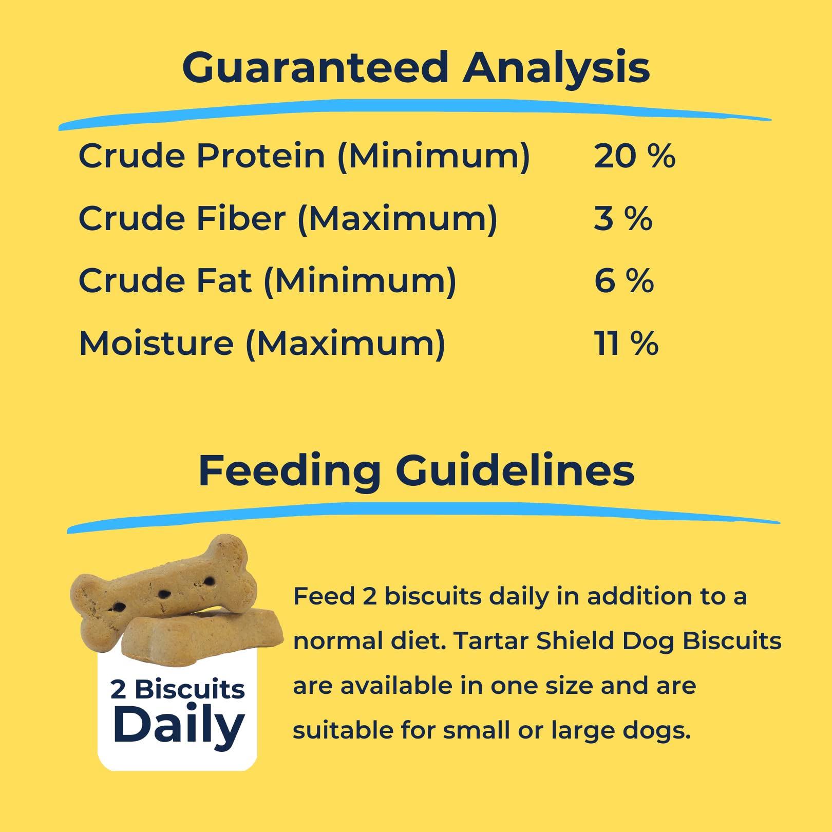 Dog enjoying Tartar Shield biscuit during daily routine