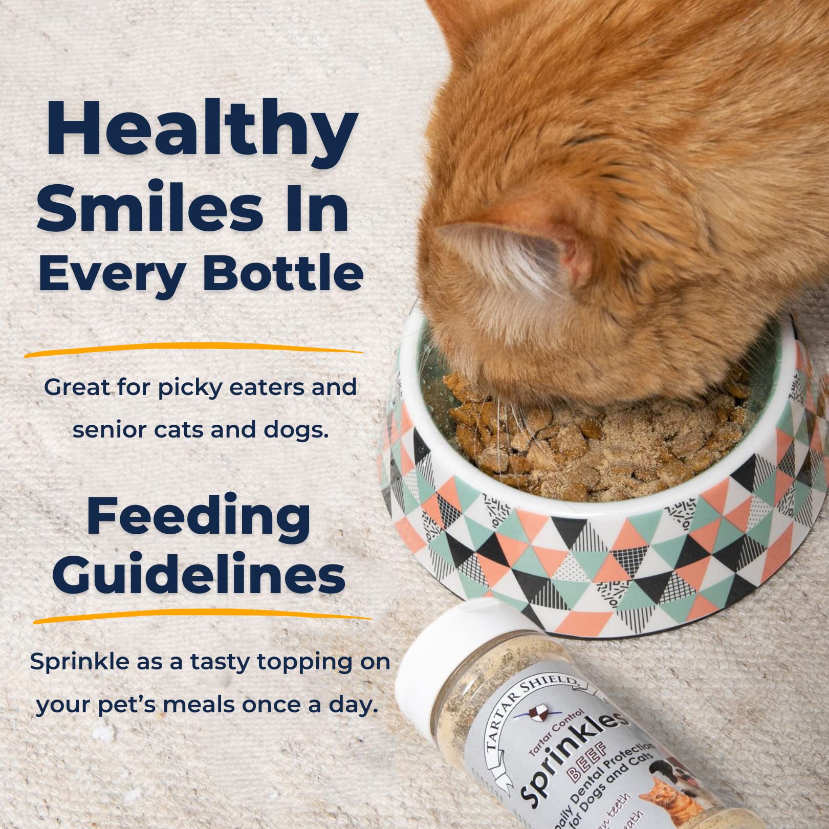 Tartar Shield Dental Sprinkles offer precise sprinkle dosing for daily use.