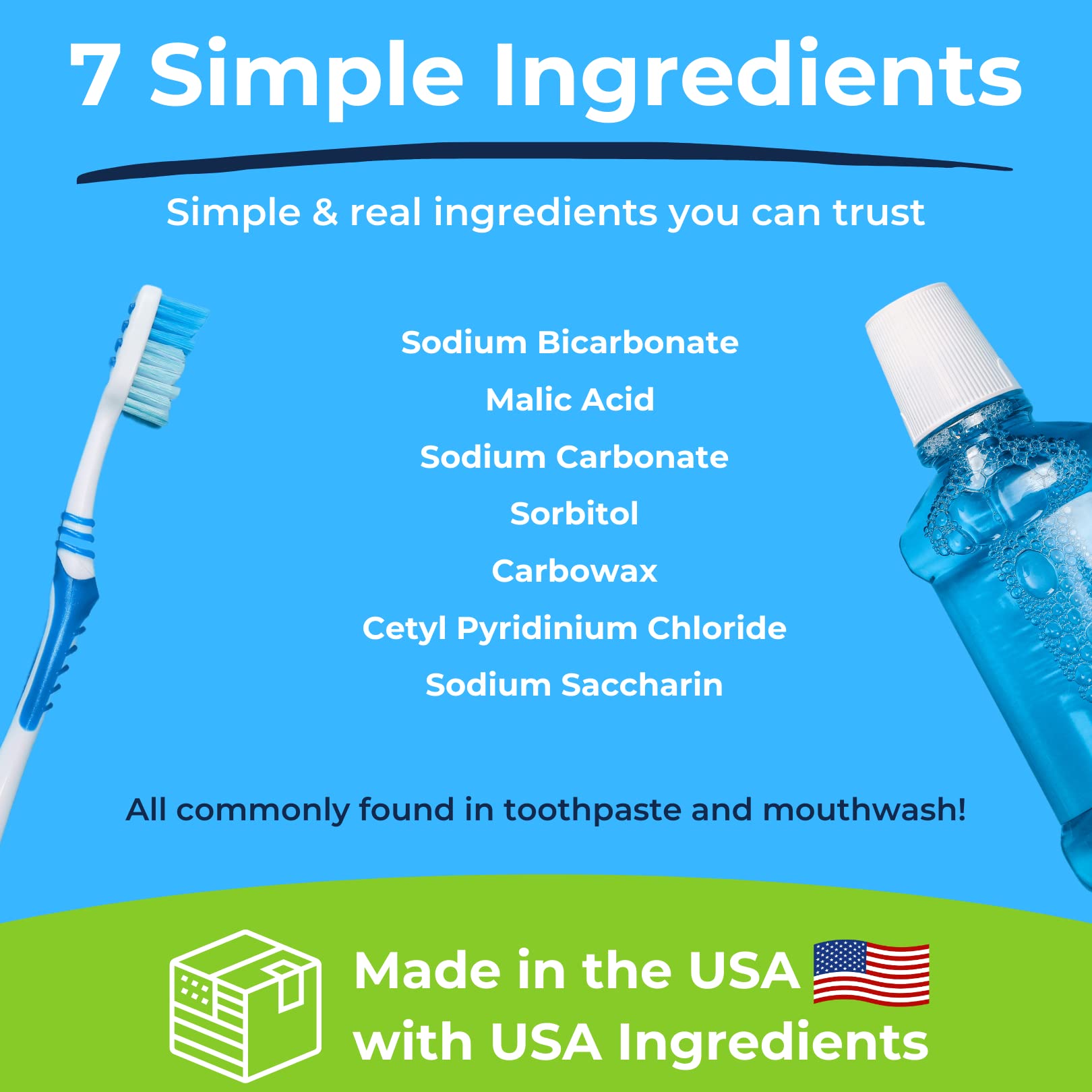 Packaging close-up highlighting USA-made quality and natural ingredients.