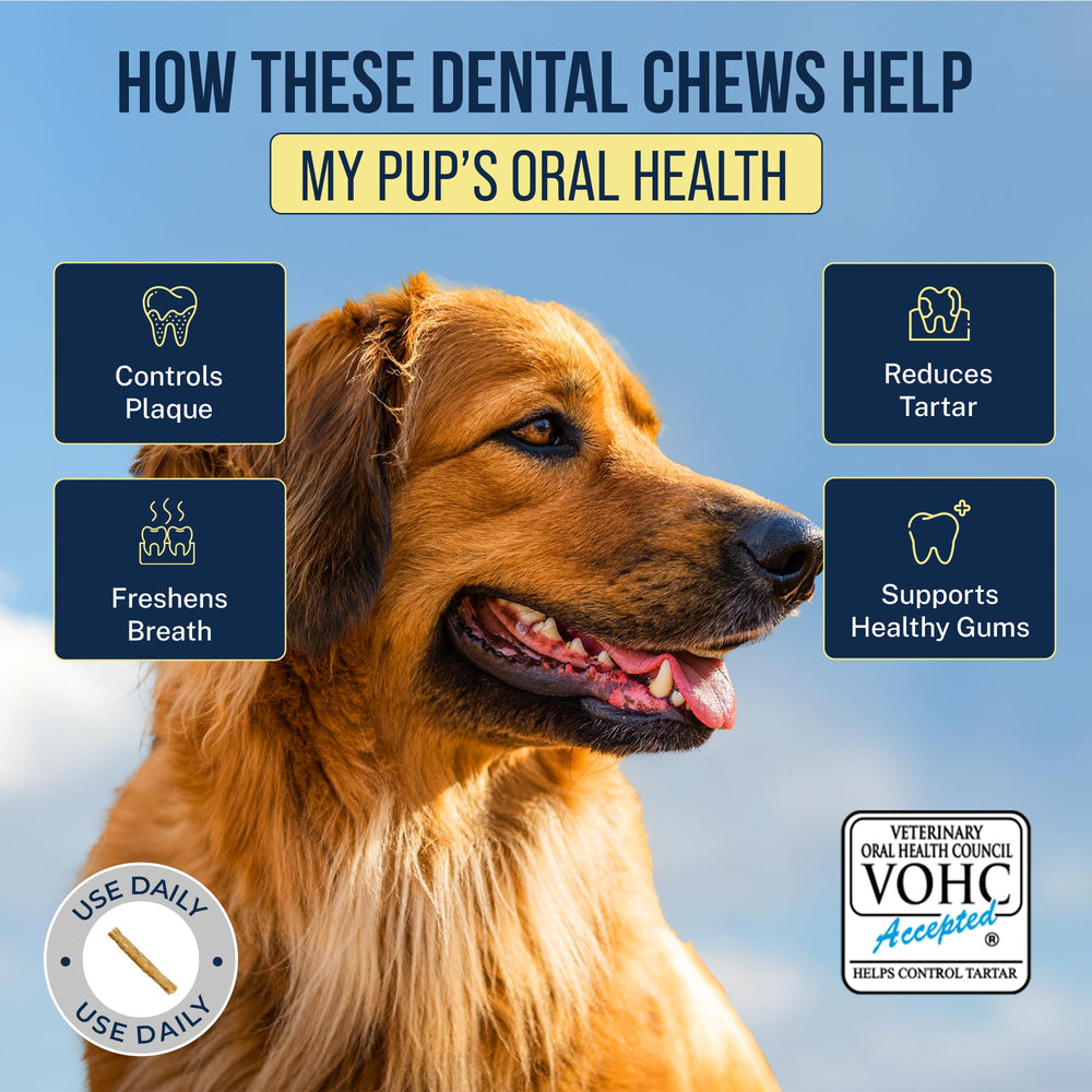 Tartar Shield bacon-flavored soft rawhide chew, tasty reward for dogs.