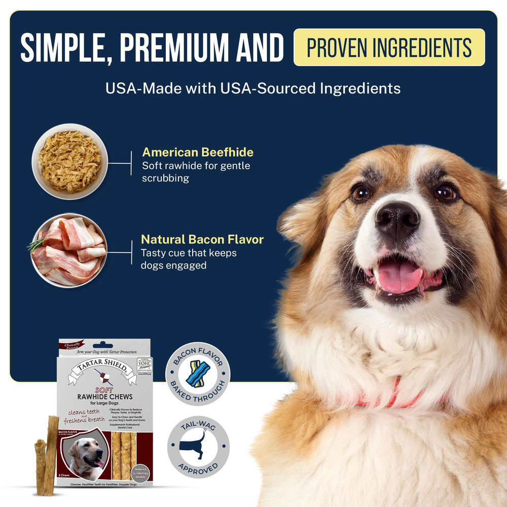Tartar Shield large-dog friendly chew with a soft texture