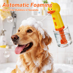 Taruphic dense foam application on fur for deeper cleaning