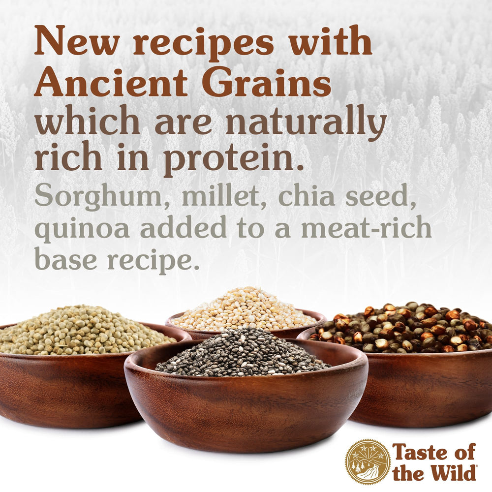 Taste of the Wild Ancient Stream probiotic label emphasizes digestion support