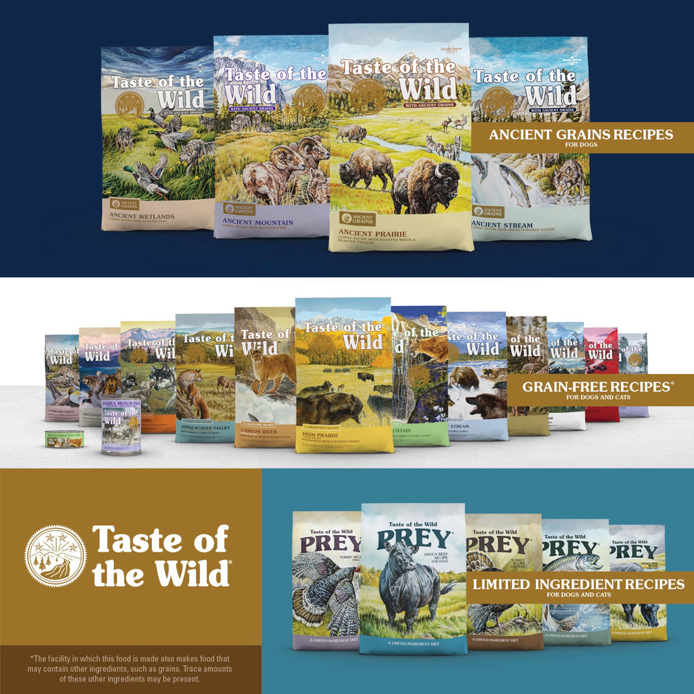 Kibble pouring into bowl shows texture and size of Canyon River dry food.