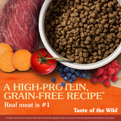 Taste of the Wild High Prairie Puppy roasted bison image emphasizes premium protein