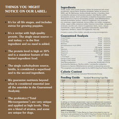 Taste of the Wild Prey Turkey kibble closeup shows four-ingredient formula for gentle digestion