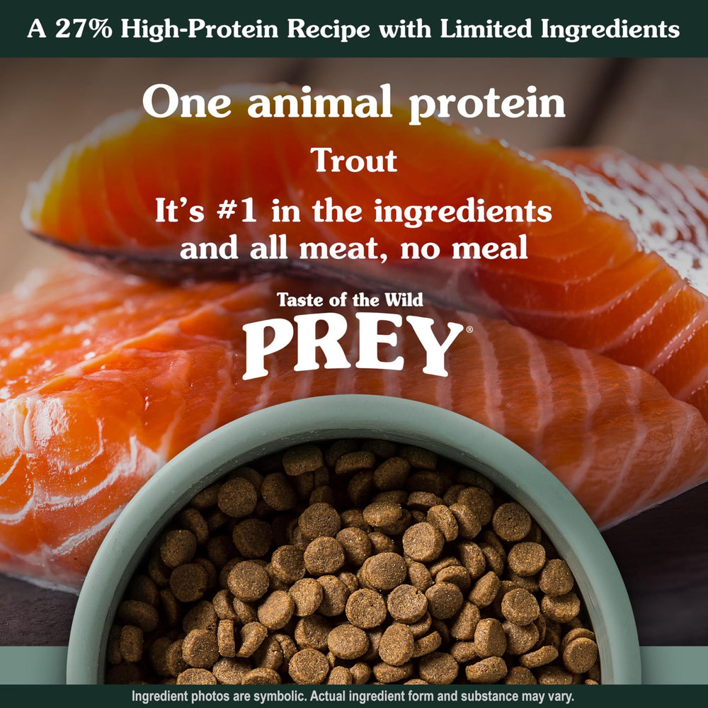 Taste of the Wild probiotics label signals added digestive support for daily meals.