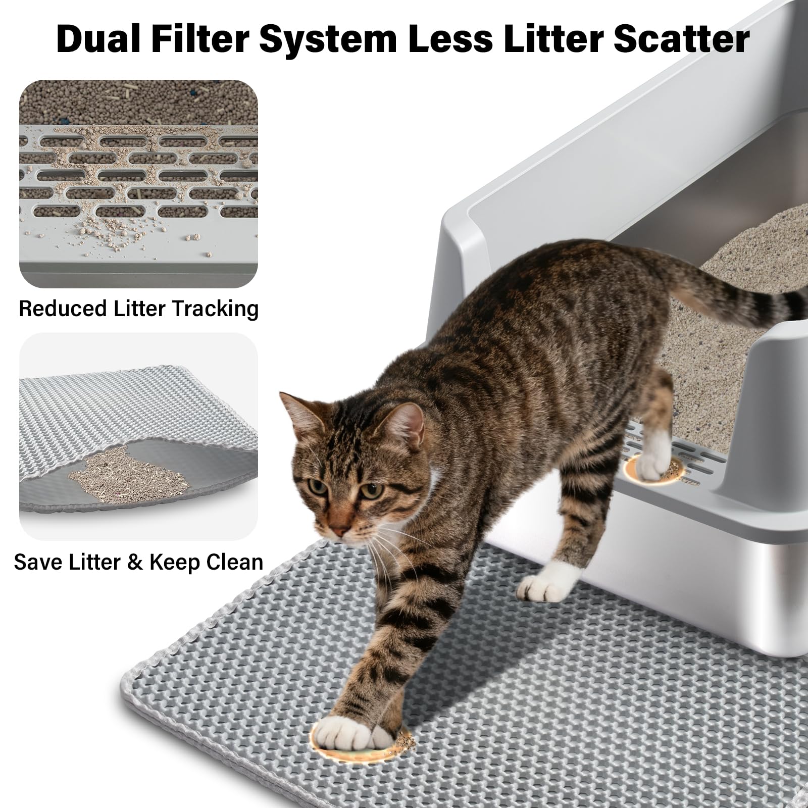 TATAANTY rustproof stainless steel interior for easier cleaning and odor resistance.