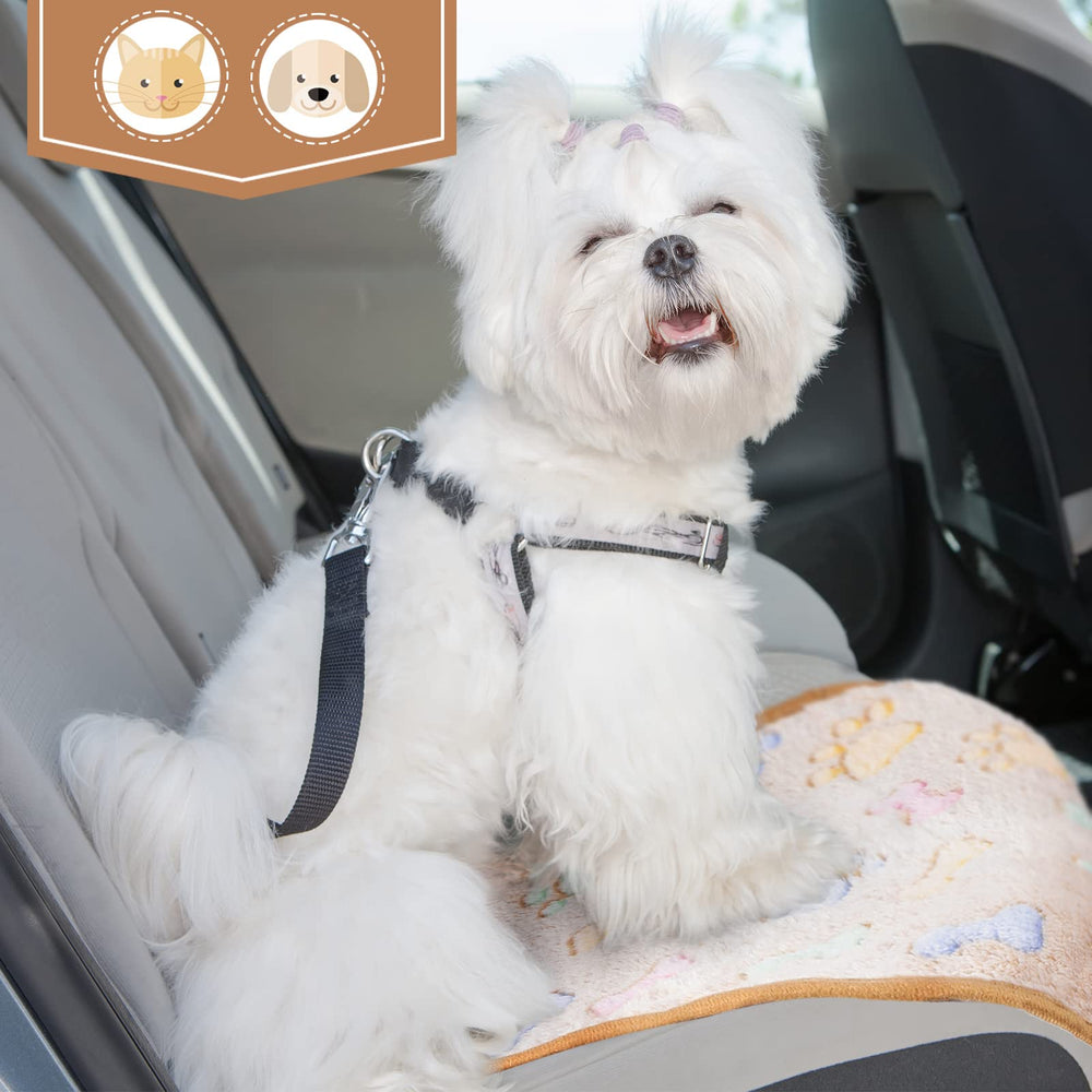 Tatuo dog blanket bone pink pattern ideal for car rides.