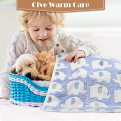 Tatuo dog blanket paw camel pattern keeps pets snug during travel.