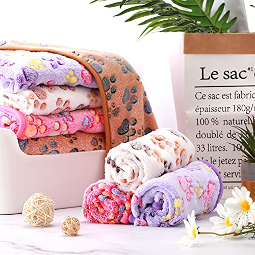 Tatuo multi-color paw-print blankets, vibrant colors for different pets.