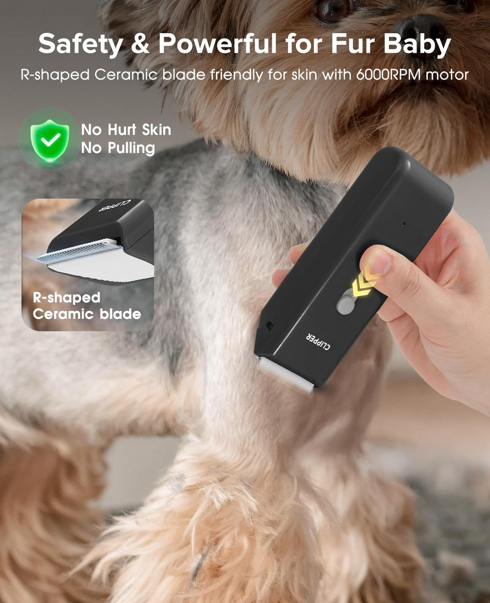 IPX7 waterproof body of Tawiijou clippers for easy cleaning after grooming.